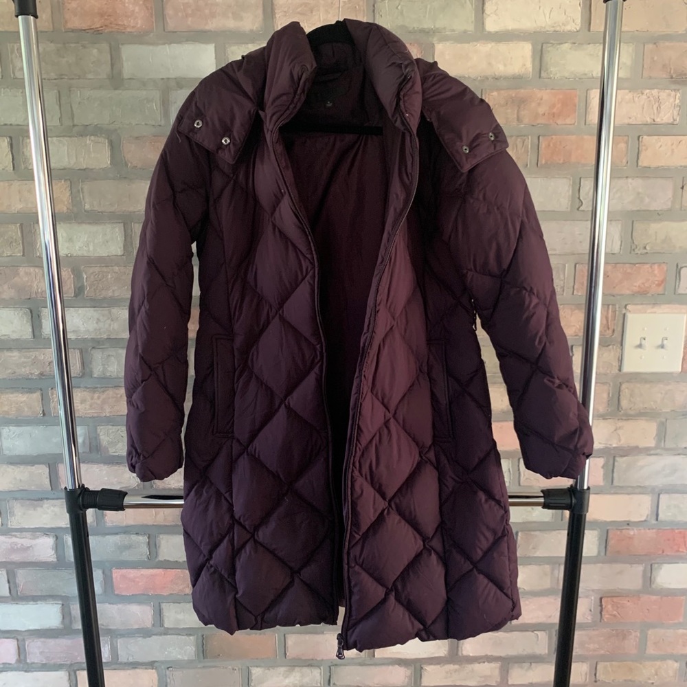 Long winter puffer coat